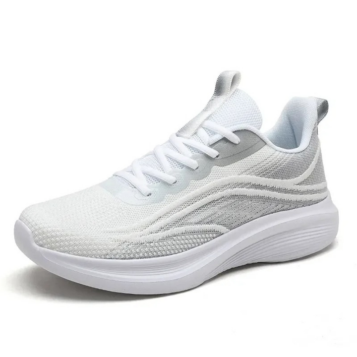 Comfortable Orthopaedic Sneakers - AeroStride-2.5-White-Grey-The Livary
