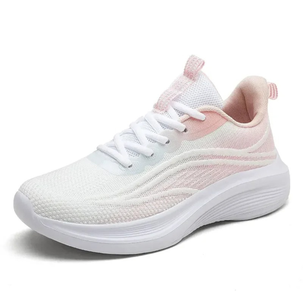 Comfortable Orthopaedic Sneakers - AeroStride-2.5-White-Pink-The Livary