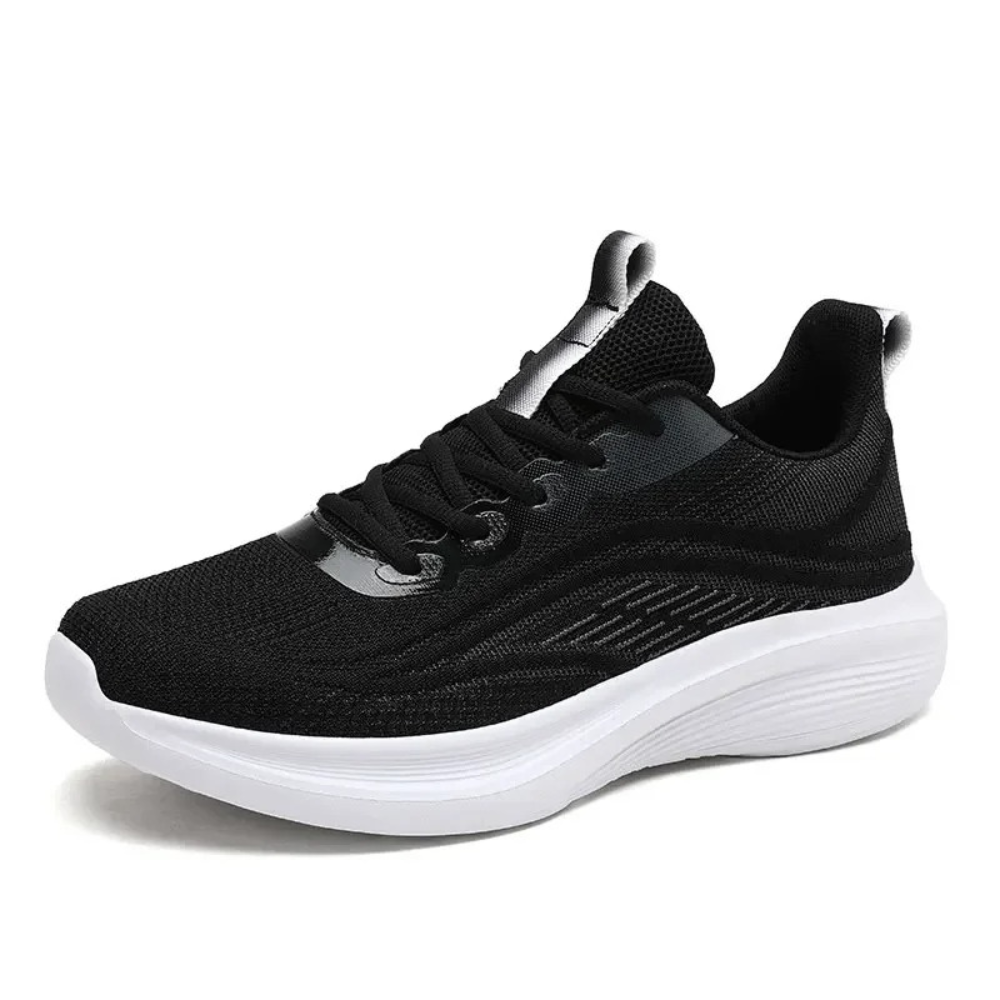 Comfortable Orthopaedic Sneakers - AeroStride-2.5-Black-The Livary