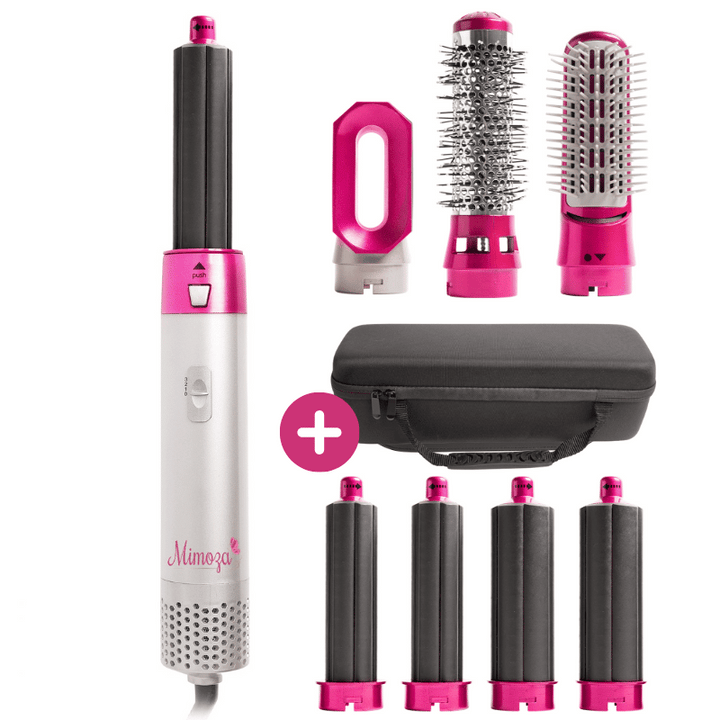 7-in-1 Hair Dryer Brush & Airstyler – Lyra-Pink-Travelers storage case-The Livary