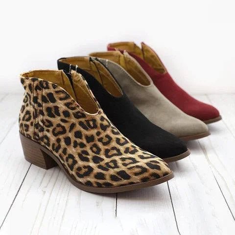 Stylish Ladies Ankle Boots - Eveline-Red-3.5-The Livary