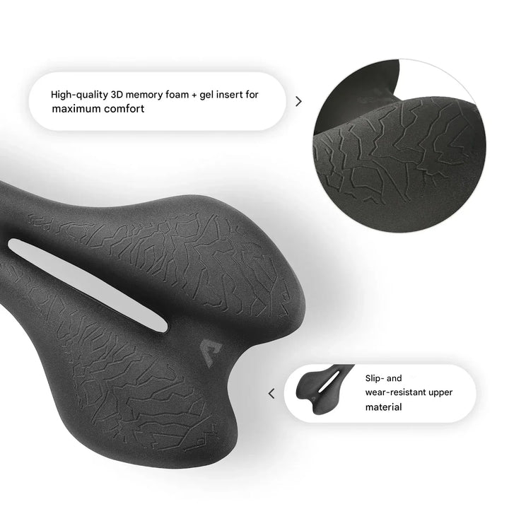 Ergonomic Bicycle Saddle with Memory Foam – SaddlePeak AirRide-The Livary