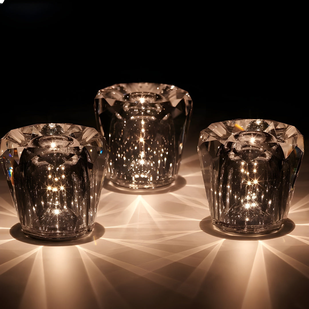 Luxury Rechargeable Diamond Crystal Table Lamp - Lumière Diamond-Acrux-The Livary