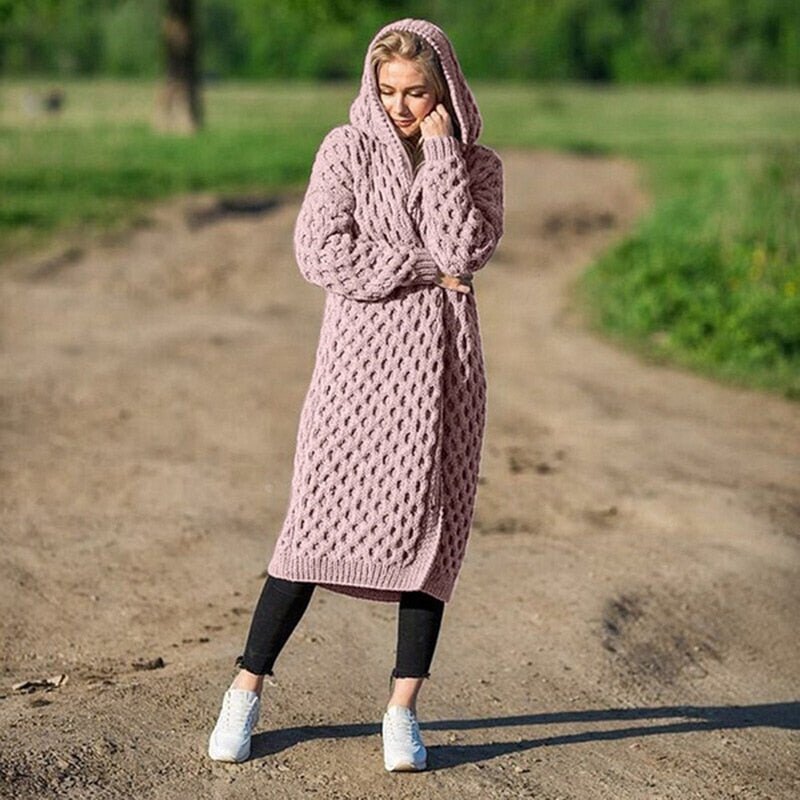 Knitted warm and soft cardigan - Emma-Pink-S-The Livary