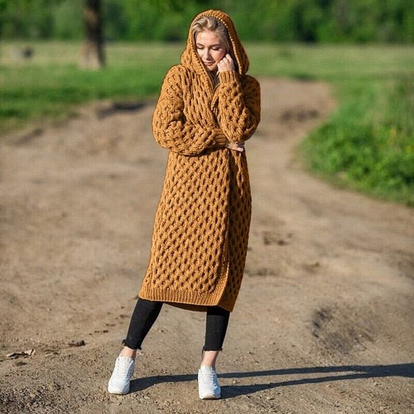 Knitted warm and soft cardigan - Emma-Bronze-S-The Livary