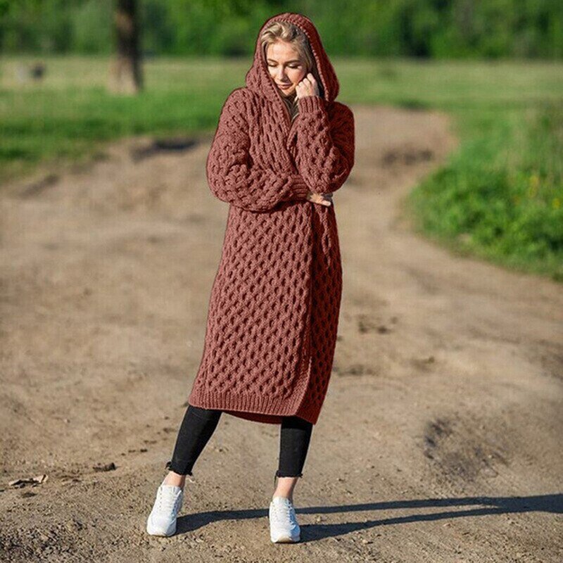 Knitted warm and soft cardigan - Emma-Red-S-The Livary