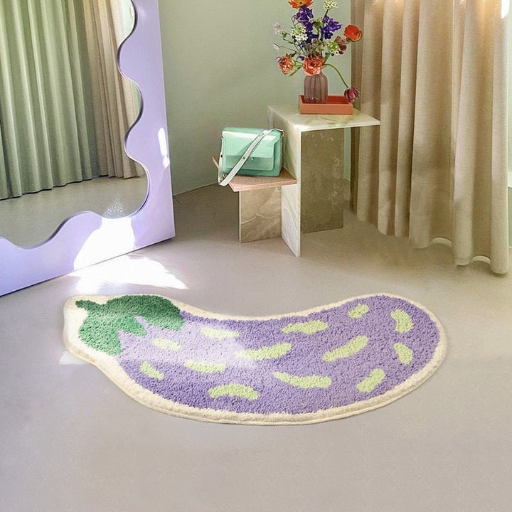 Anti-Slip Bathroom Mat with Banana or Eggplant Design - ZestPad-Banana-S (40x80cm)-The Livary