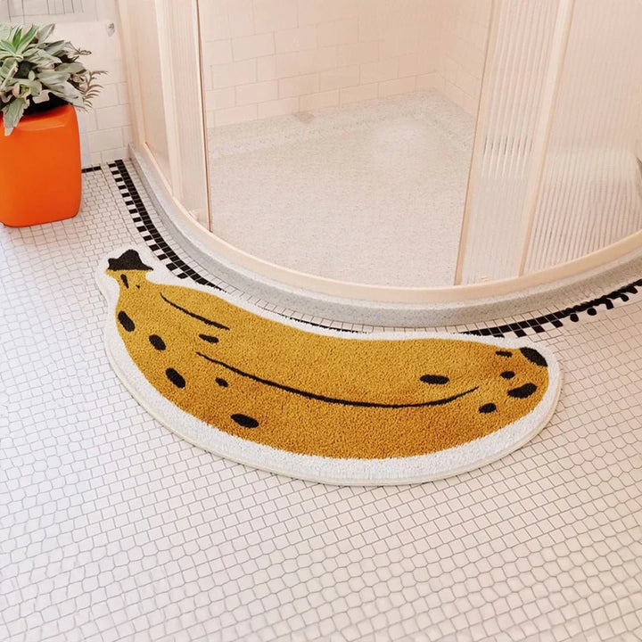 Anti-Slip Bathroom Mat with Banana or Eggplant Design - ZestPad-Banana-S (40x80cm)-The Livary