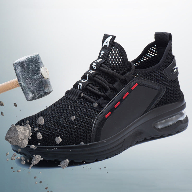 Ultralight Safety Shoes with Steel Toe - SteelFlex One-Black-4-The Livary