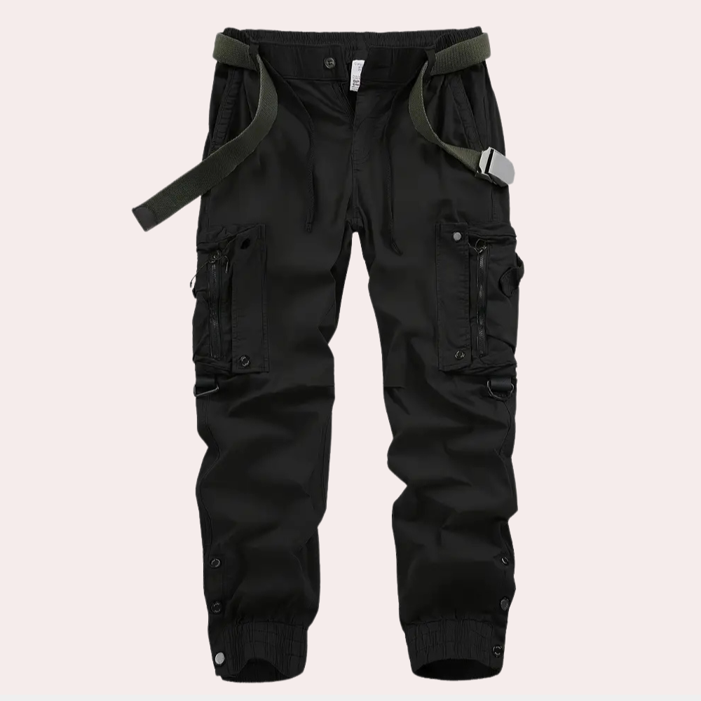 Stylish Cargo Trousers for Men - Logan-Black-XS-The Livary