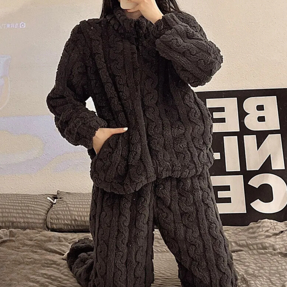 Soft and Warm Onesie for Women - Liora-Black-XS-The Livary