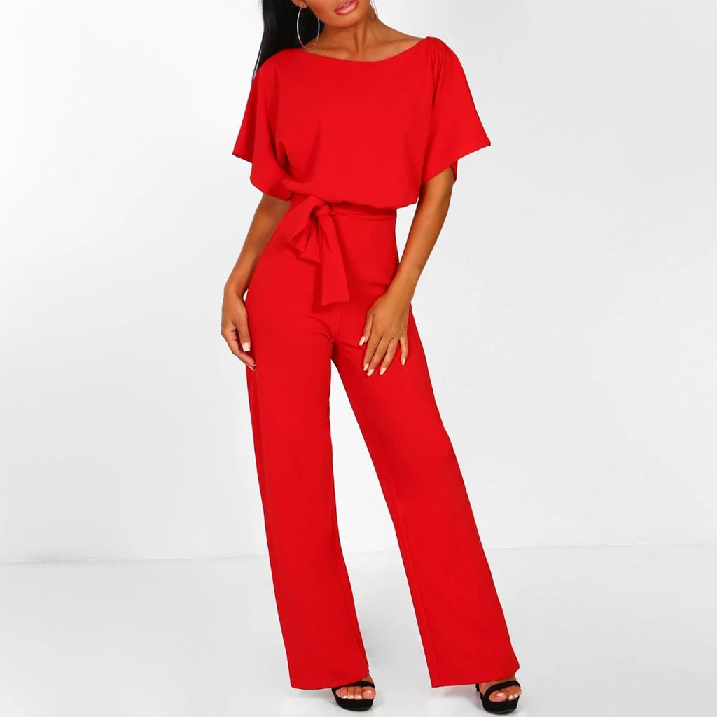 Stylish Ladies Jumpsuit - Naomi-Red-S-The Livary