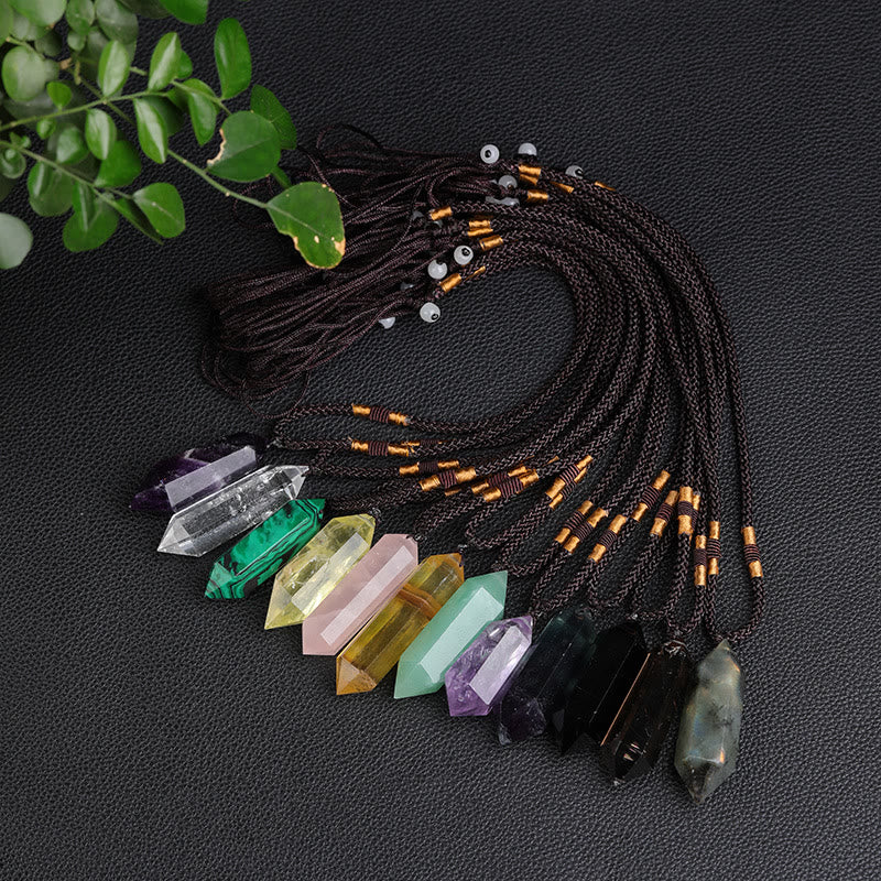 Natural Crystal Amethyst Healing Necklace - Lyra-Amethyst-The Livary