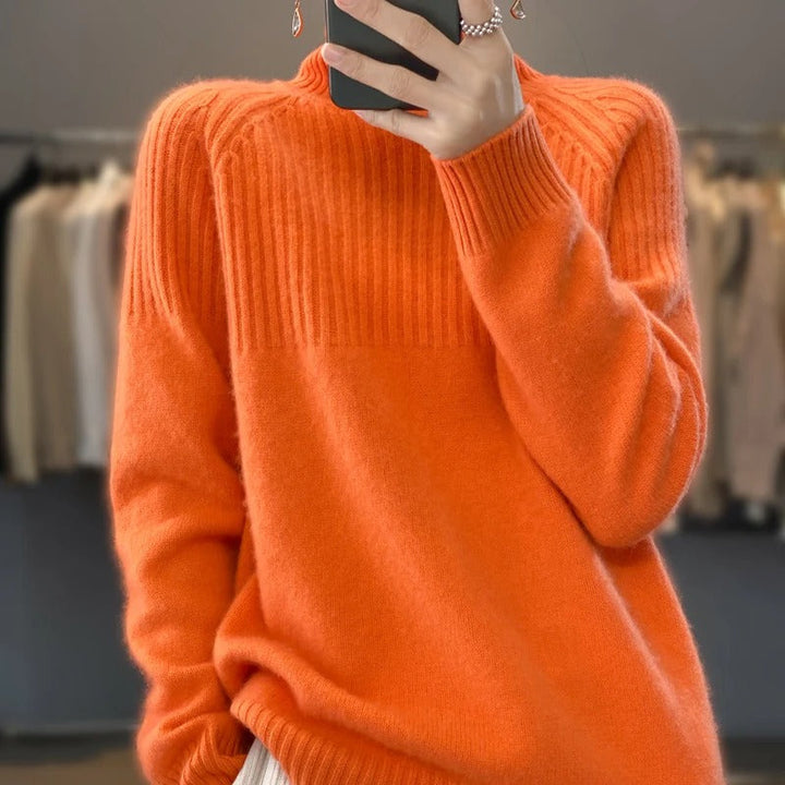 Trendy Sweater for Women - Serena-Orange-S-The Livary