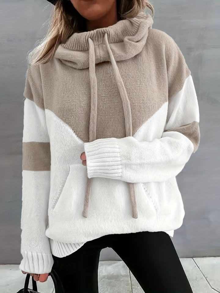 Comfortable Hoodie with Drawstring - Maya-Beige-S-The Livary