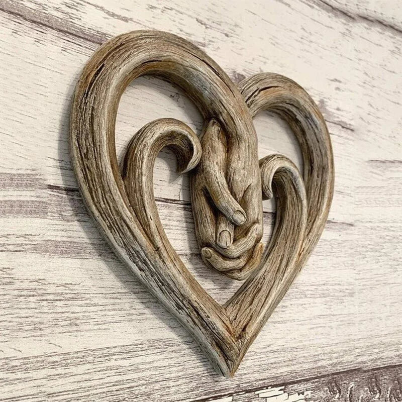 Wooden Heart Wall Decoration - ForeverTouch-The Livary