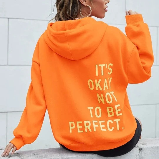Trendy Unisex Hoodie – Billie | Super soft fabric-Orange-S-The Livary