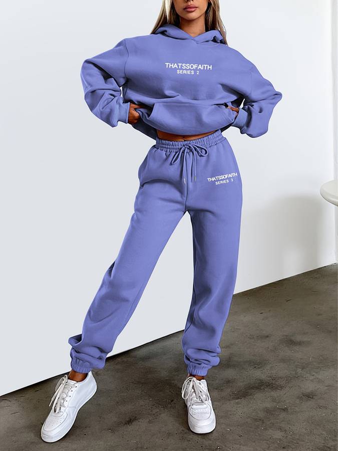 Casual Women's Sweatpants & Sweater Set - Harper-Black-S-The Livary
