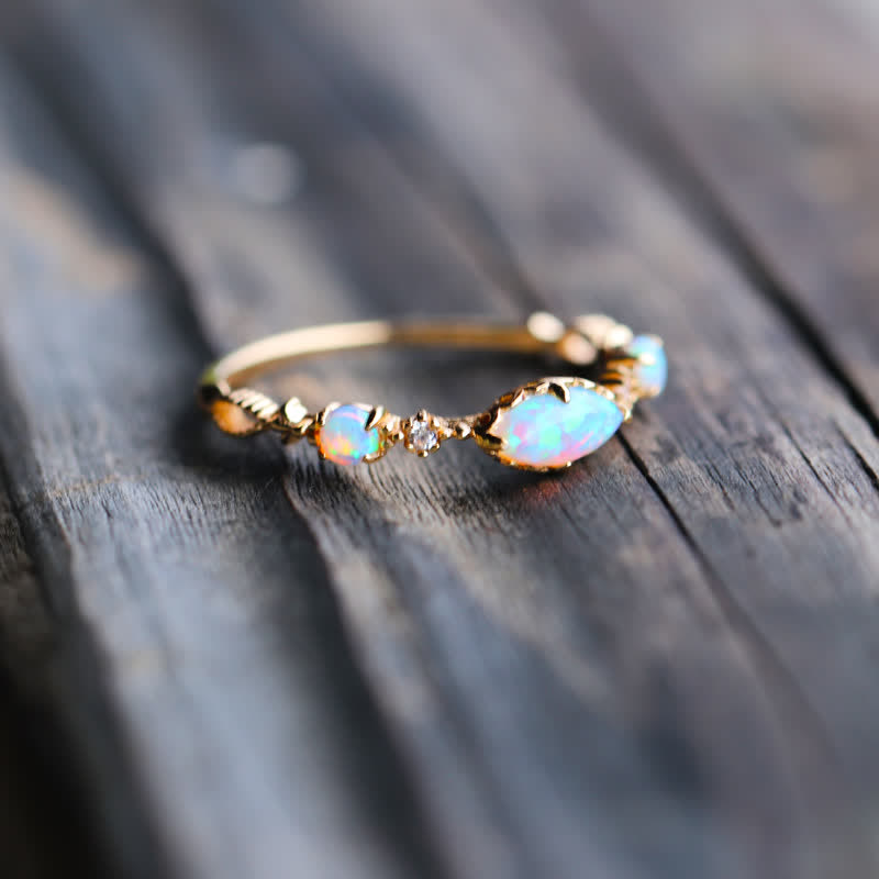 "Love and Sincerity" - Opal Vintage Ring - Isabella-1.93 in-The Livary