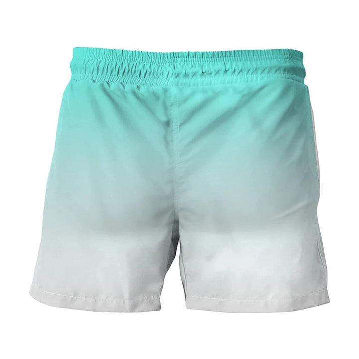 Hawaii Men's Swim Shorts with Elastic Waistband – Fabio-Blue-2XS-The Livary