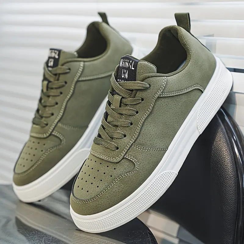 Men's hiking shoes made of suede leather with comfort sole & style – Marco-Green-6-The Livary