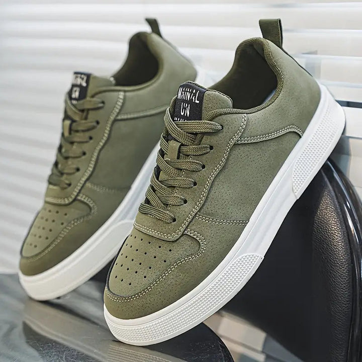Men's hiking shoes made of suede leather with comfort sole & style – Marco-Green-6-The Livary