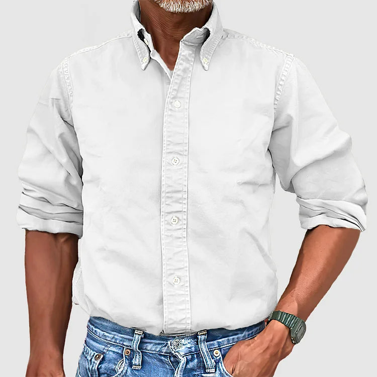 Vintage Men's Shirt - Dario-White-S-The Livary