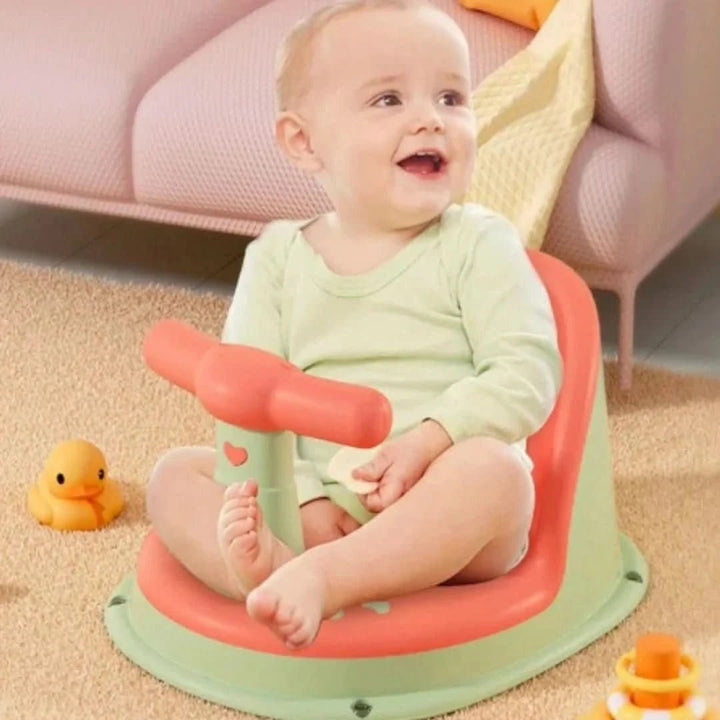 Anti-slip Baby Bath Seat for Safe Bath Time Comfort - Bubblie-Pink Green-The Livary