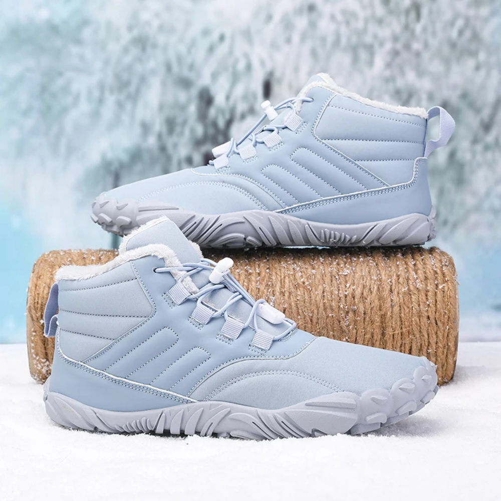 Warm Barefoot Snow Boots - FrostFlex-Blue-3.5-The Livary