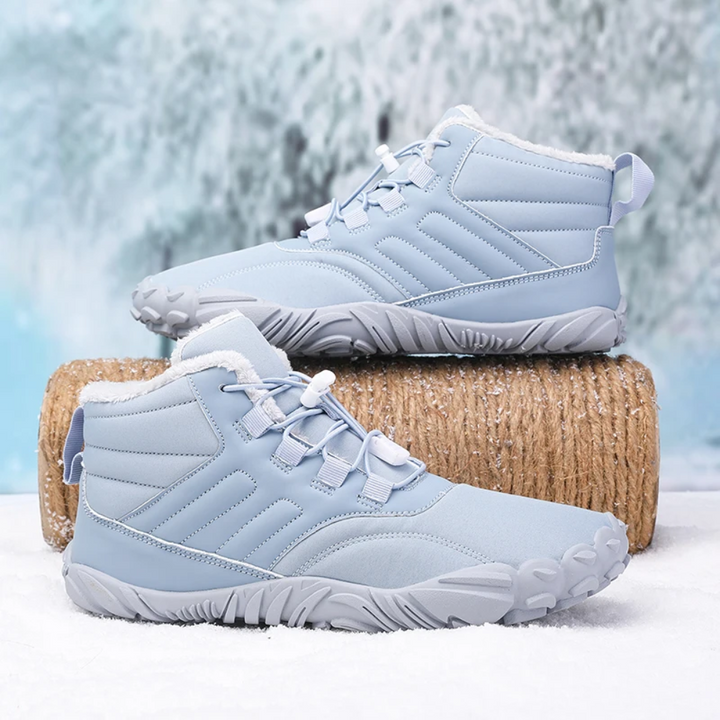 Warm Barefoot Snow Boots - FrostFlex-Blue-3.5-The Livary
