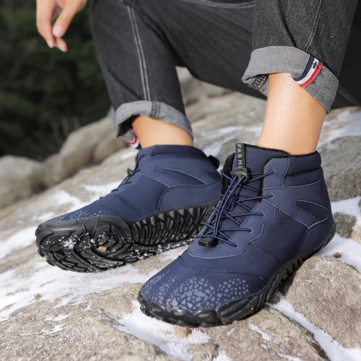 Warm Barefoot Snow Boots - FrostFlex-Dark blue-3.5-The Livary