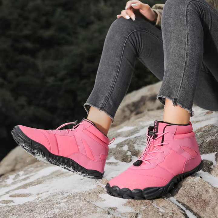 Warm Barefoot Snow Boots - FrostFlex-Pink-3.5-The Livary