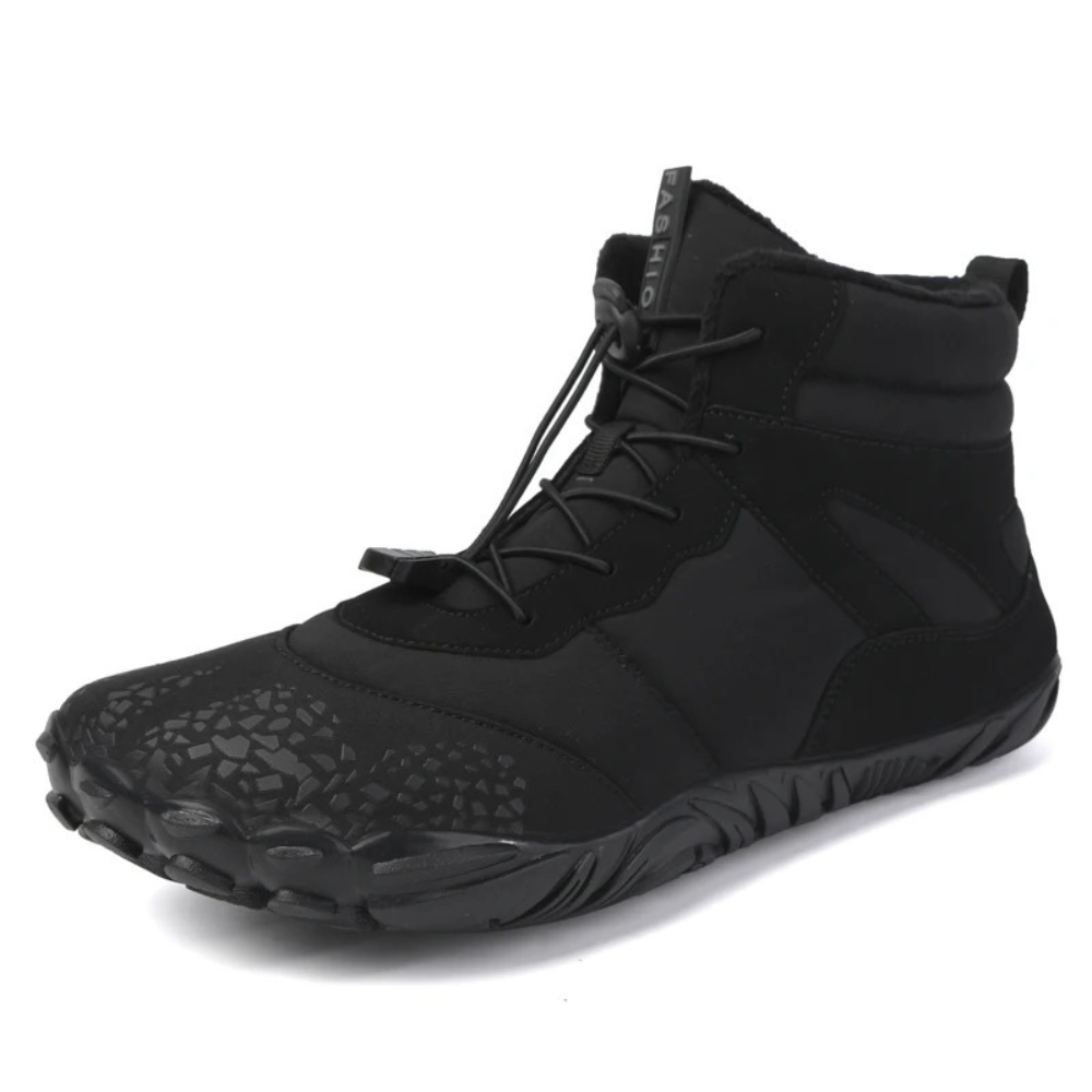 Warm Barefoot Snow Boots - FrostFlex-Black-3.5-The Livary