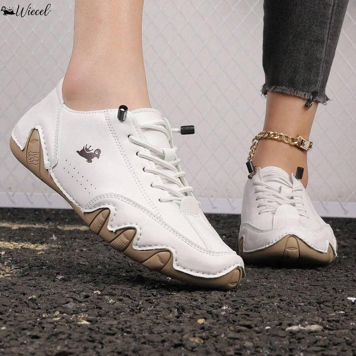 Unisex Leather Barefoot Shoes – BareMotion-White-4-The Livary