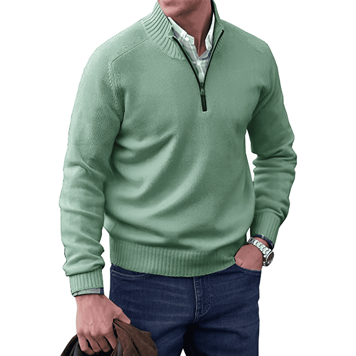 Luxury Cashmere Men's Sweater with Zip - Lucas