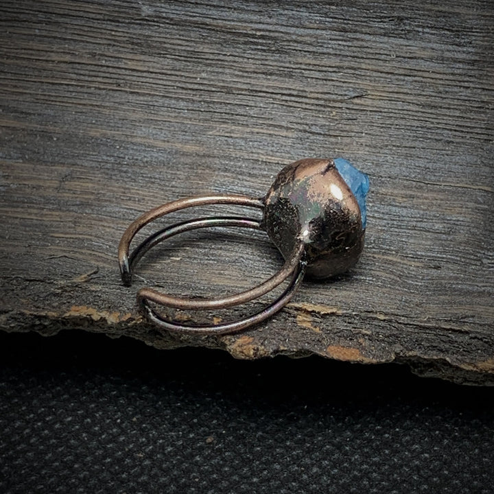 Natural Raw Birthstone Ring - Selina-January & Pomegranate-The Livary