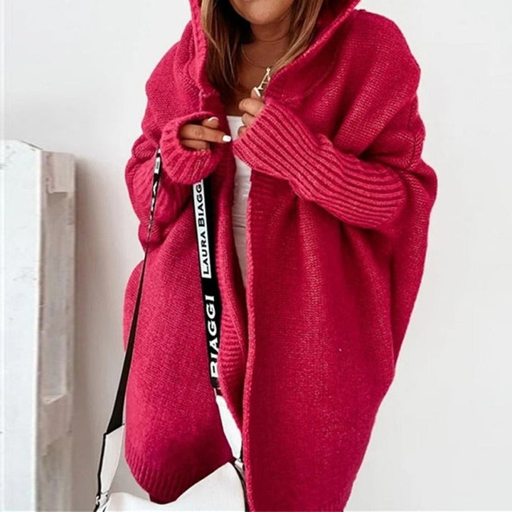 Comfortable Ladies Cardigan - Luna-Red-S-The Livary