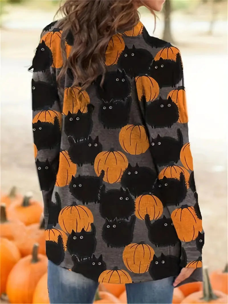 Casual Halloween Pumpkin Ladies' Vest - Luna