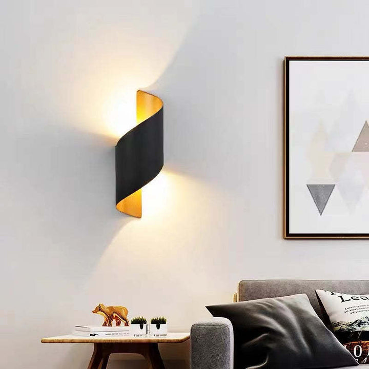 Modern Spiral LED Wall Light - TwistLight-Small-White-The Livary