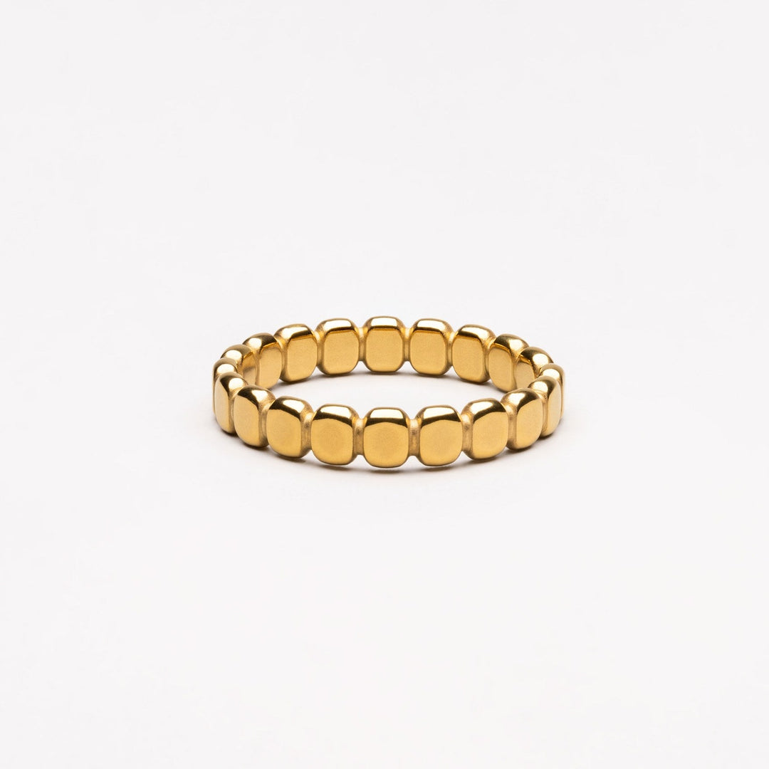 Stylish Beaded Ring - Elina-5-Gold-The Livary
