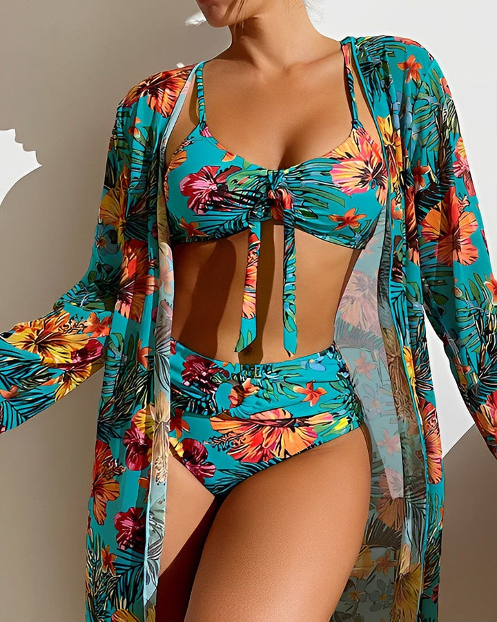 Trendy Summer Bikini Set - LunaSol-Blue-S-50% DISCOUNT!-The Livary