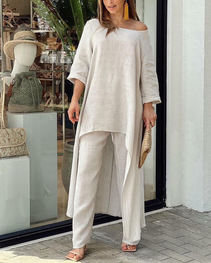 Luxury Leisure Set for Women - Emma-Khaki-S-The Livary