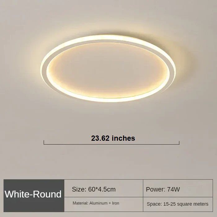 Scandinavian Round Ceiling Lamp - AuroraSphere