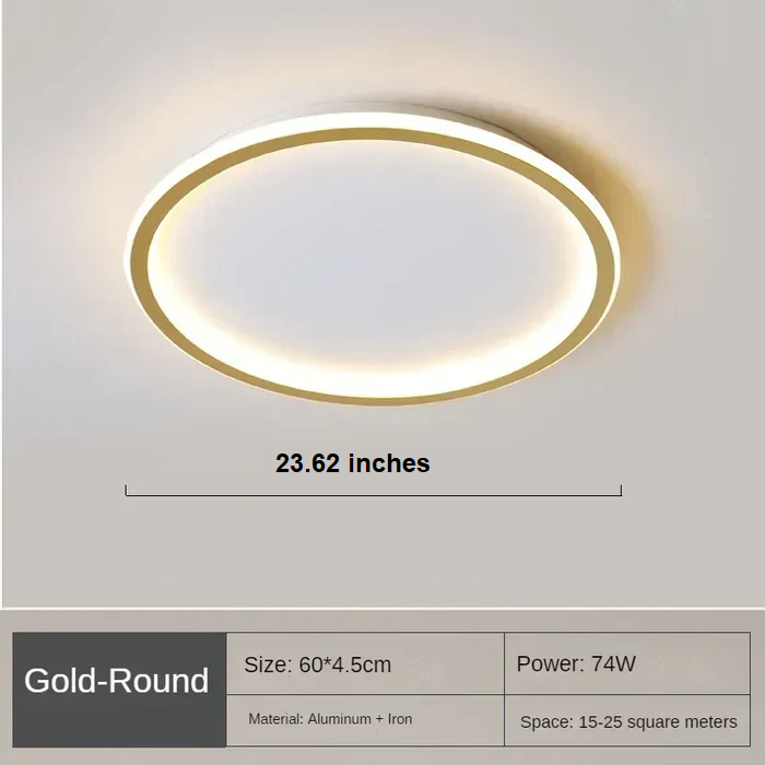 Scandinavian Round Ceiling Lamp - AuroraSphere
