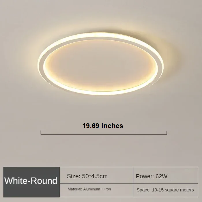 Scandinavian Round Ceiling Lamp - AuroraSphere