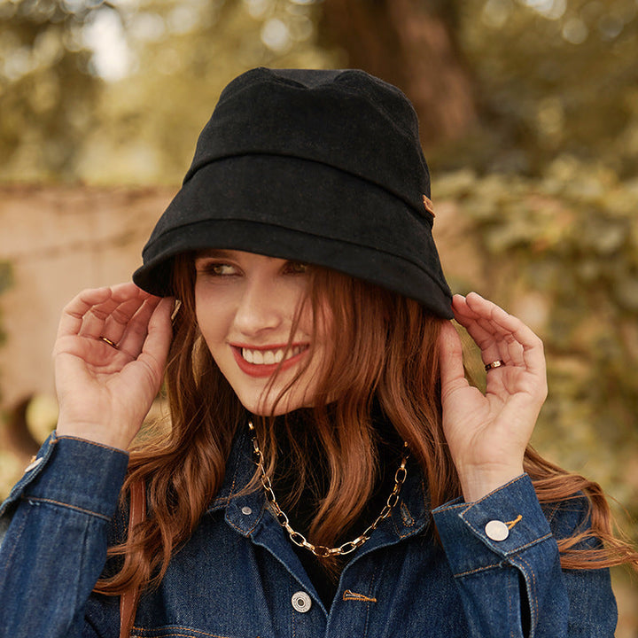 Light summer bucket hat with fine seam design – StitchShade-Beige-The Livary