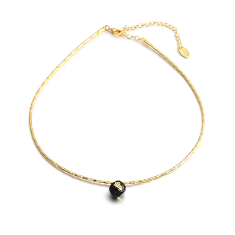 Vintage Golden Crack Necklace - Iris-The Livary