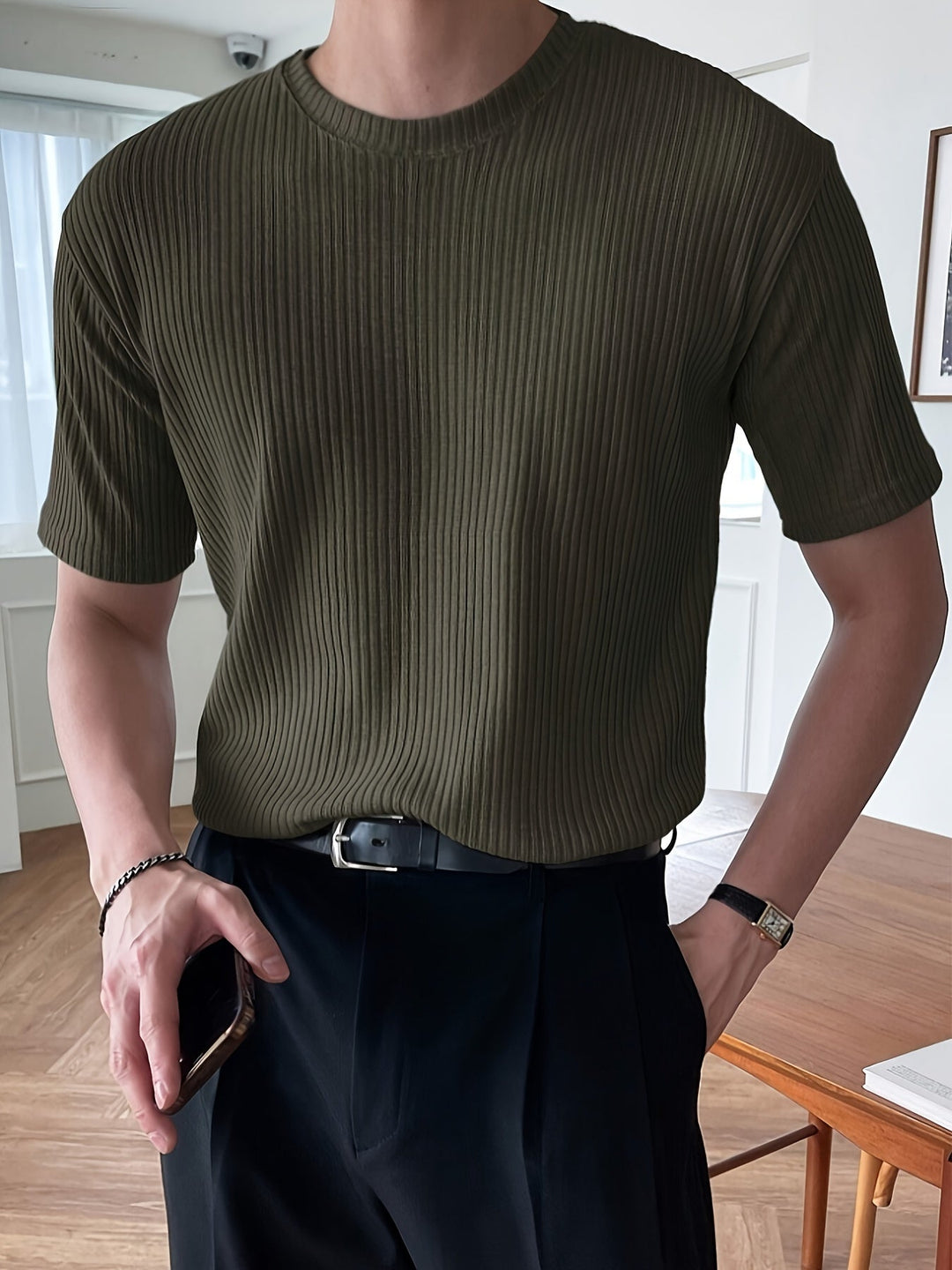 Light Green Men's T-shirt - Milan-S-The Livary