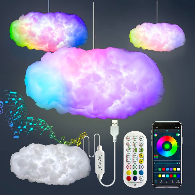 Cloud Lightning Lamp with Music and Colour – Nimbuson-The Livary