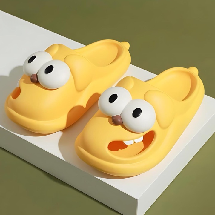 Cartoon slippers with comfort and character - PawJoy™ Cozy Pup Slippers-Yellow-3.5-The Livary